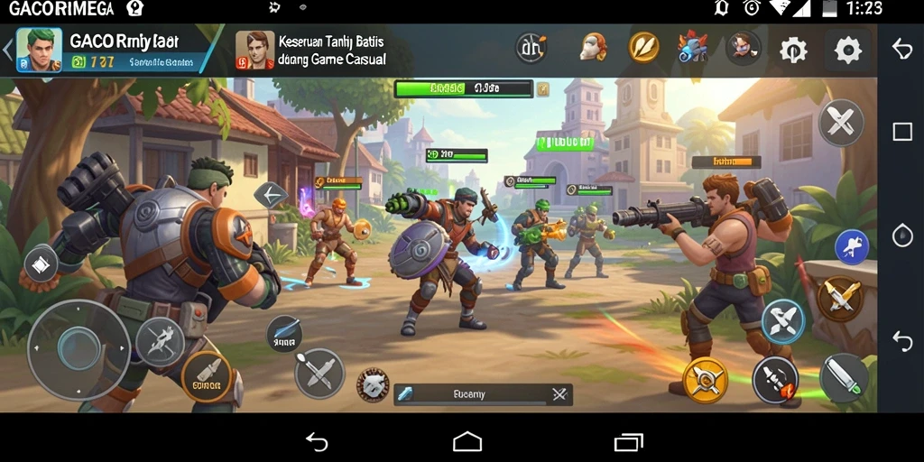 Tampilan gameplay seru dan penuh warna dari GACORMEGA.