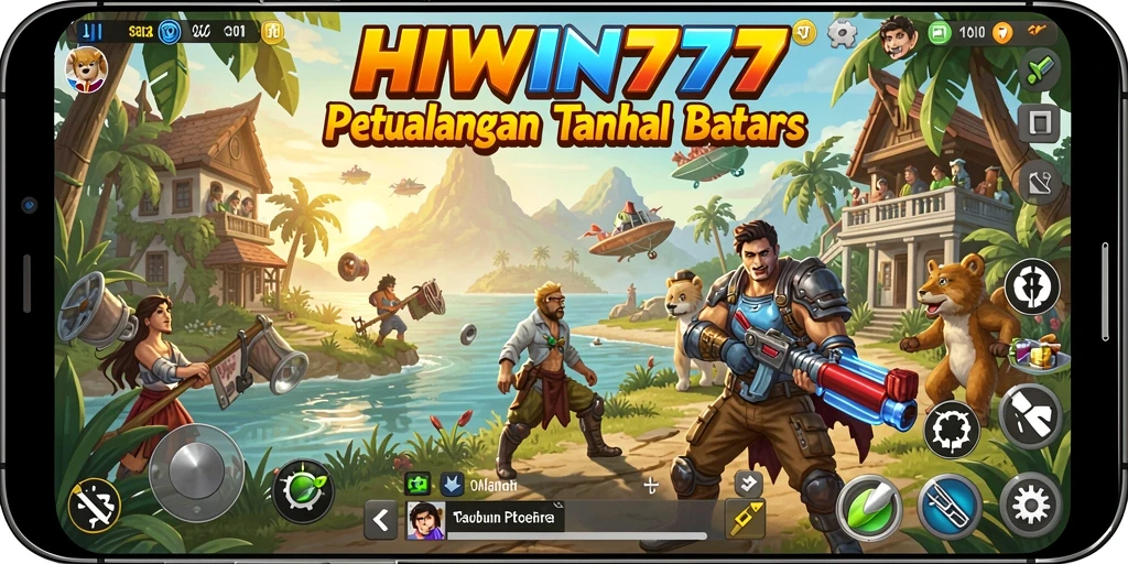 Screenshot gameplay HIWIN777 menunjukkan dunia terbuka yang menakjubkan.