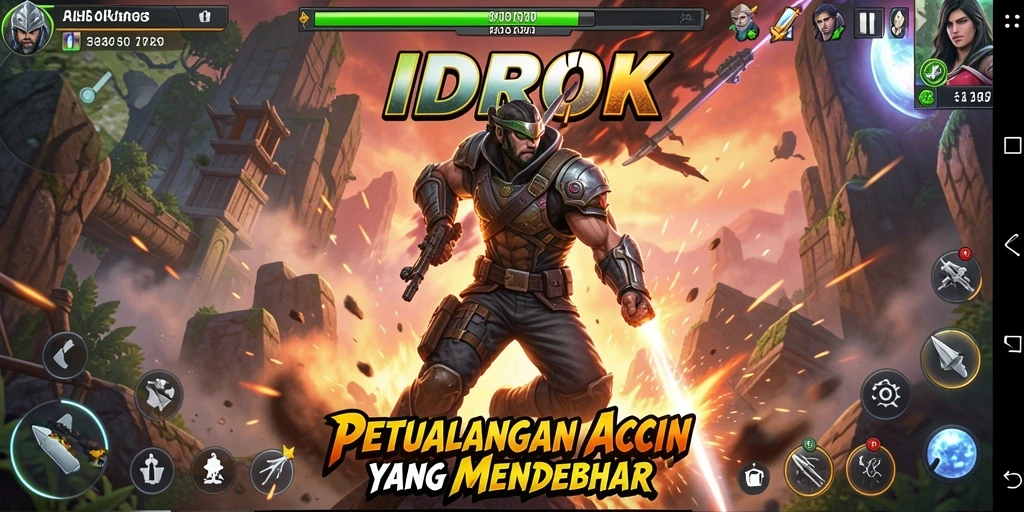Tampilan gameplay dari <strong>IDROK</strong> yang mendebarkan dan penuh aksi.