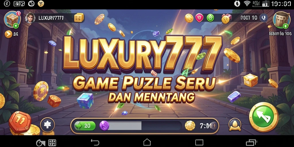 Tampilan utama gameplay LUXURY777 yang menakjubkan dan penuh tantangan.
