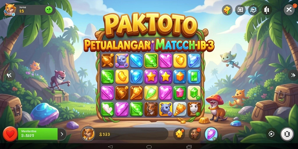 Screenshot gameplay PAKTOTO yang penuh warna dan menyenangkan.