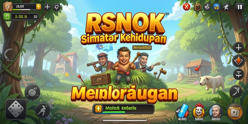 Screenshot gameplay RSNOK dengan karakter yang berinteraksi.