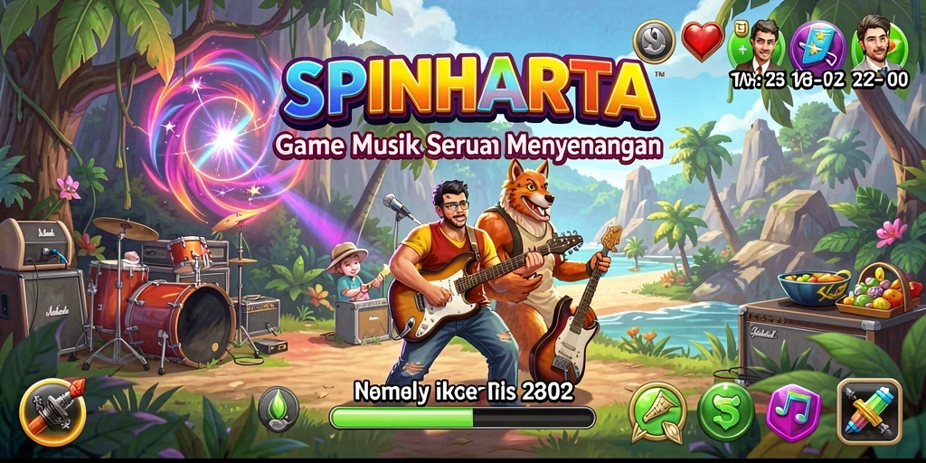 Tampilan gameplay SPINHARTA yang seru dan interaktif.