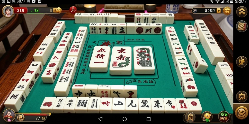 Tampilan gameplay SR877 menampilkan momen seru dari permainan Mahjong.