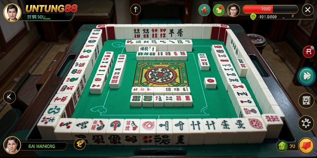 Tampilan screenshot utama UNTUNG88 menampilkan gameplay Mahjong yang seru.